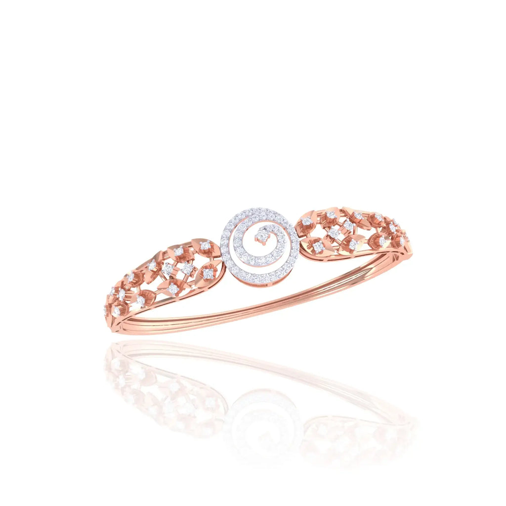 Anvit Gold Spiral Stone Bracelet for Women imitation jewellery