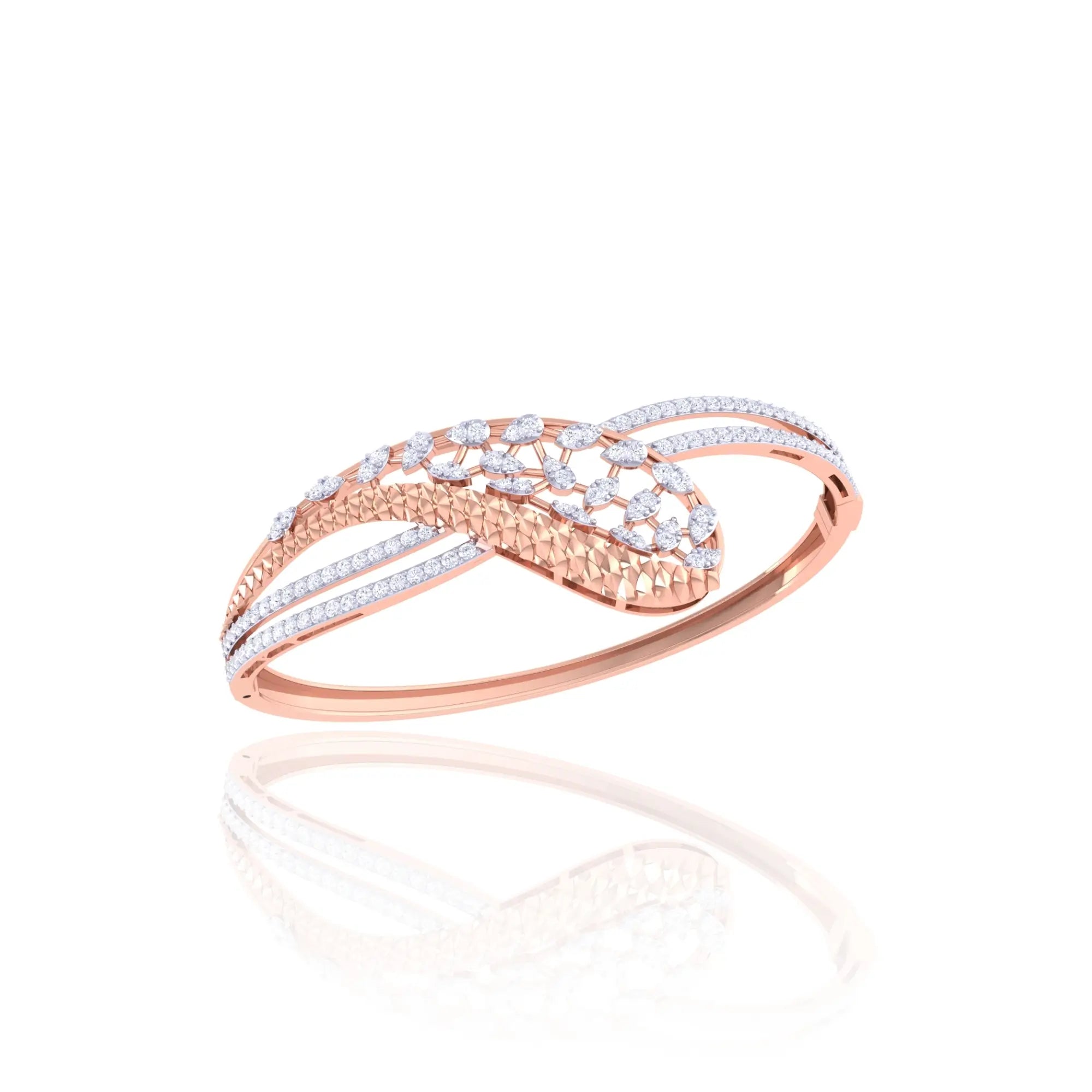 Crossover Leaf Cluster Bracelet