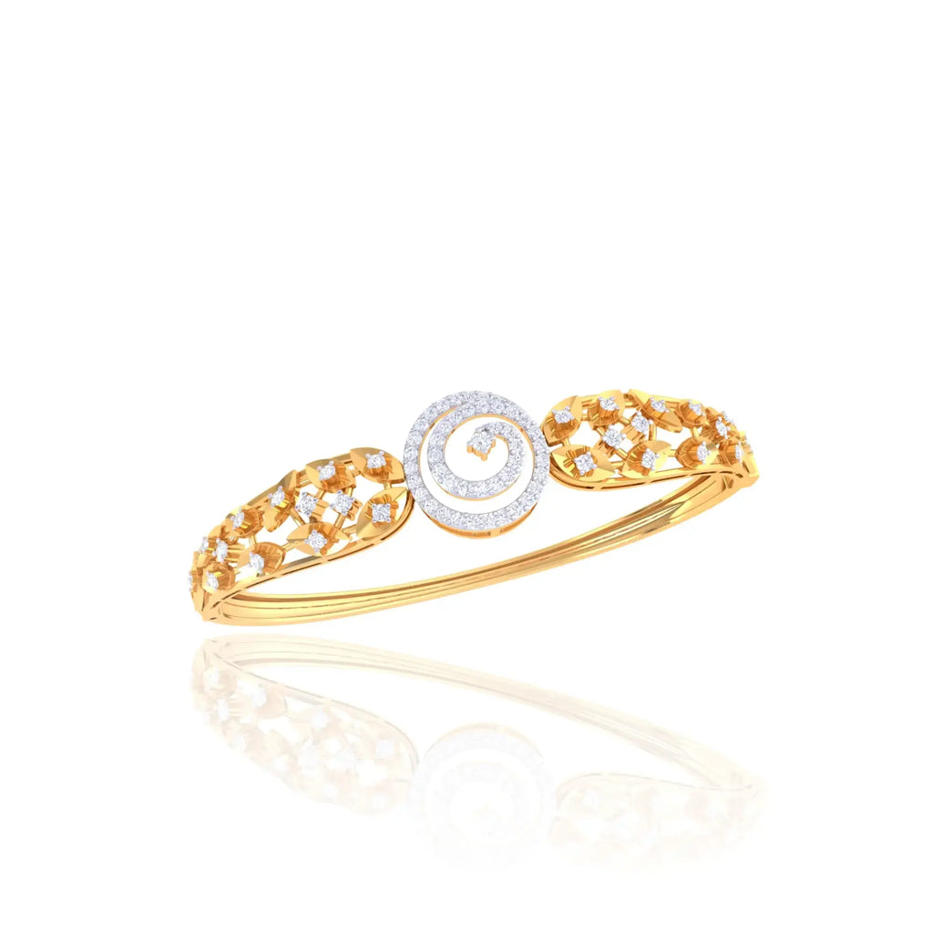 Anvit Gold Spiral Stone Bracelet for Women imitation jewellery