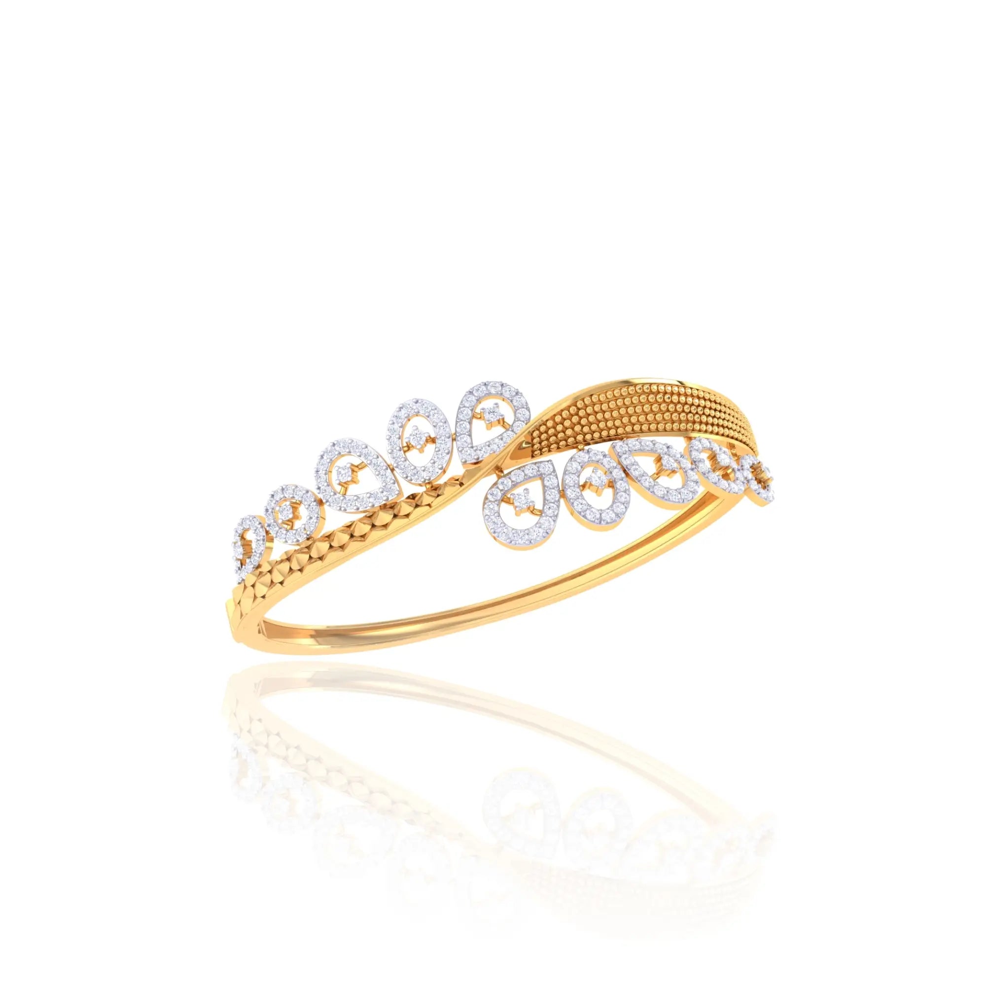 Leaf Halo Drop Bracelet