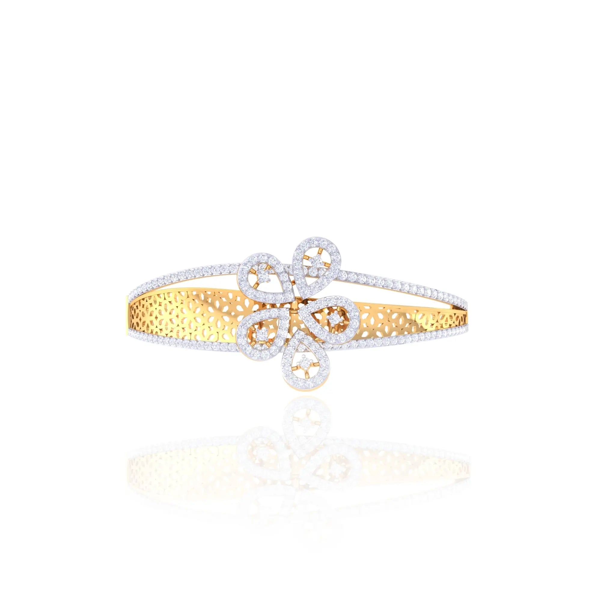 Floral Teardrop Stone Bracelet