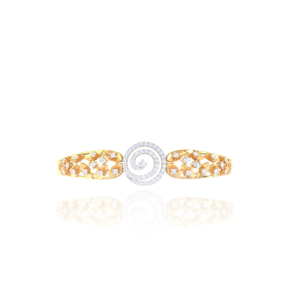 Anvit Gold Spiral Stone Bracelet for Women imitation jewellery