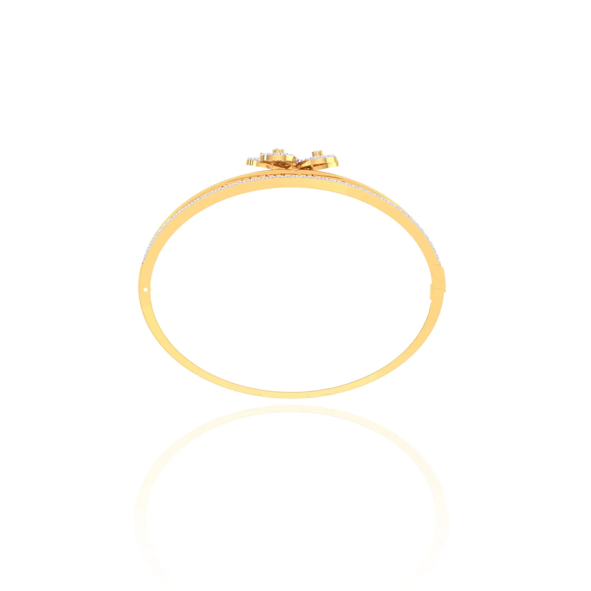 Floral Teardrop Stone Bracelet