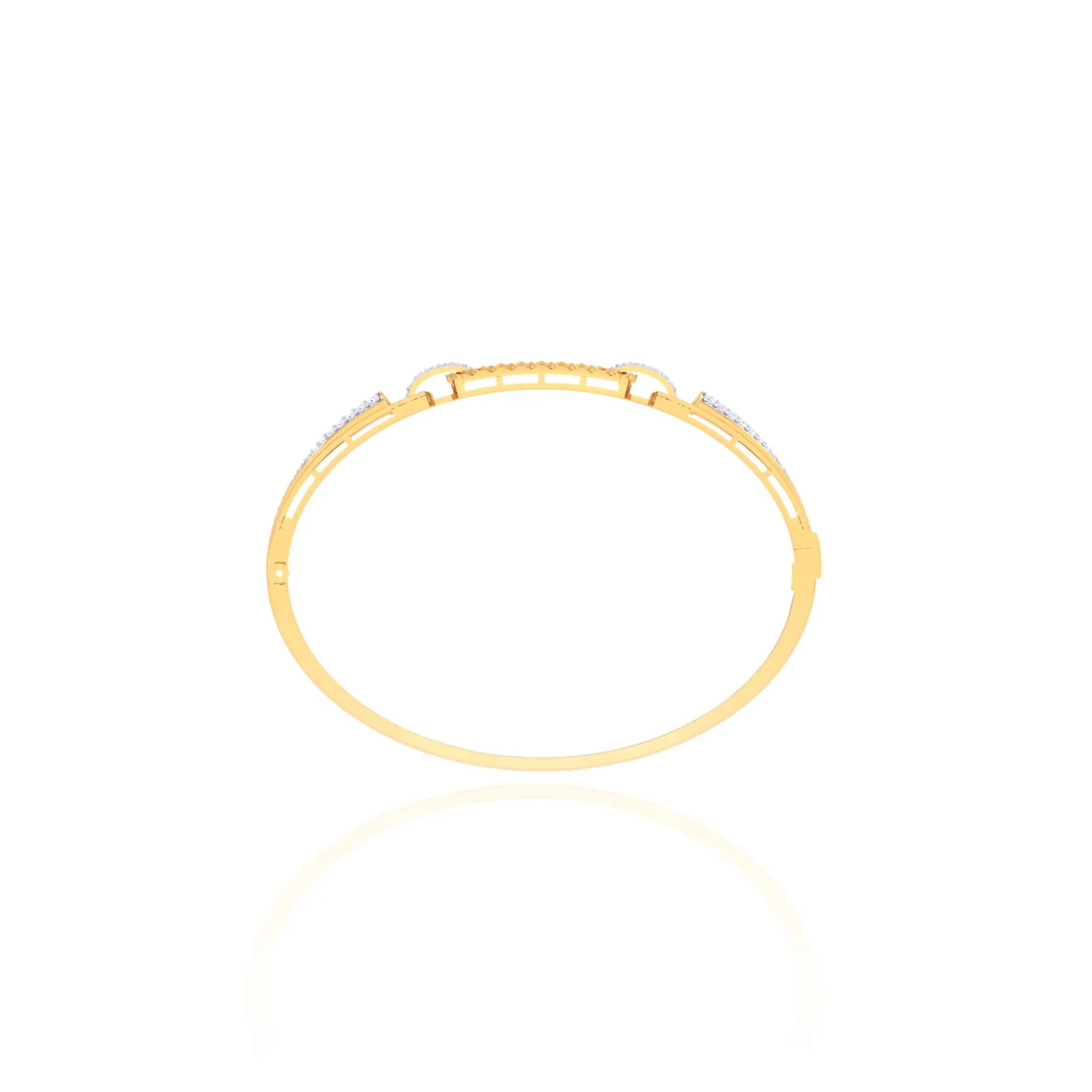 Anvit Rose Gold Texture Stone Bracelet imitation jewellery