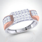 Anvit Triple Panel Wide Top Designer Men’s Ring imitation jewellery