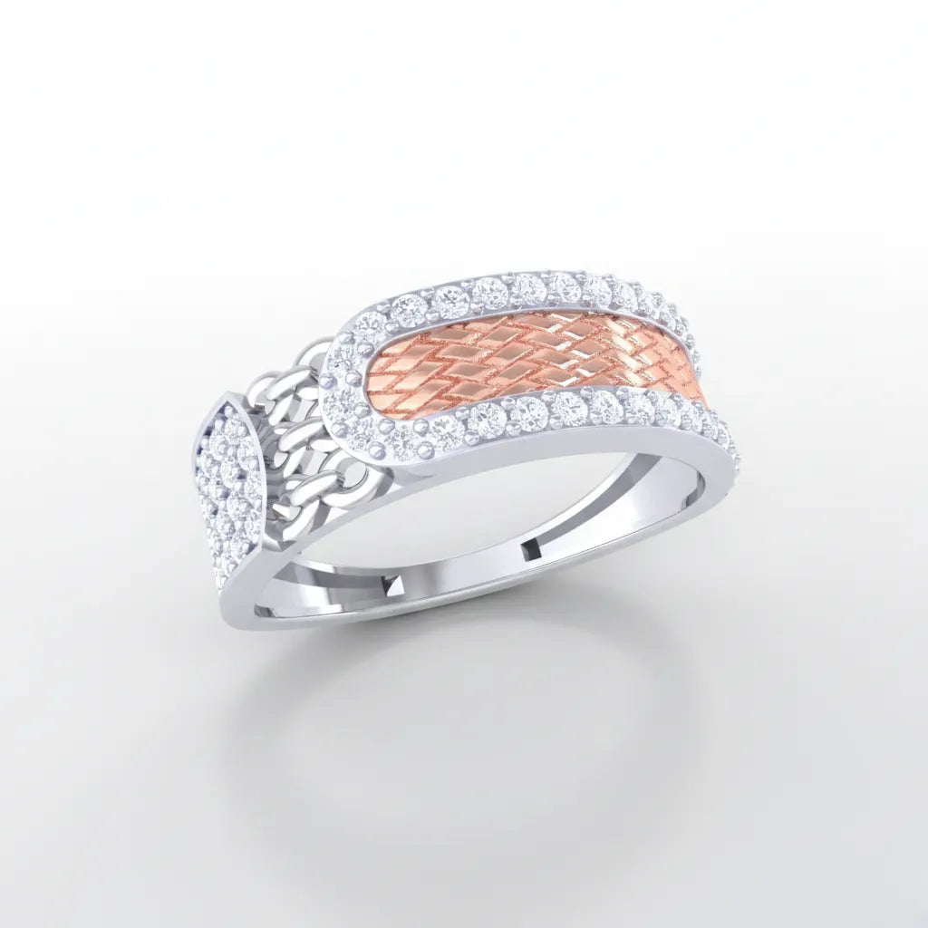 Anvit Oval Panel Woven Designer Men’s Ring imitation jewellery