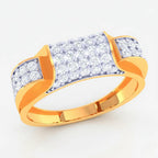 Anvit Triple Panel Wide Top Designer Men’s Ring imitation jewellery