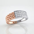 Anvit Dual Texture Panel Men’s Ring imitation jewellery