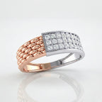 Anvit Dual Texture Panel Men’s Ring imitation jewellery