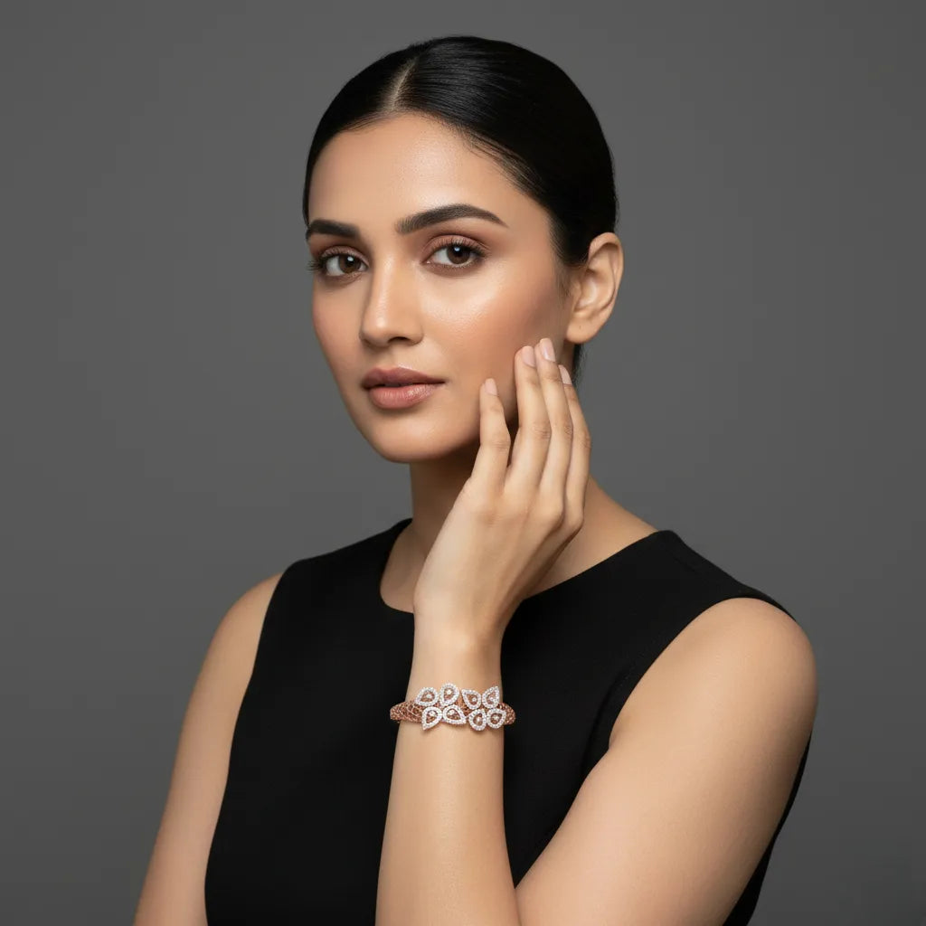 Anvit Teardrop Designer Bracelet imitation jewellery