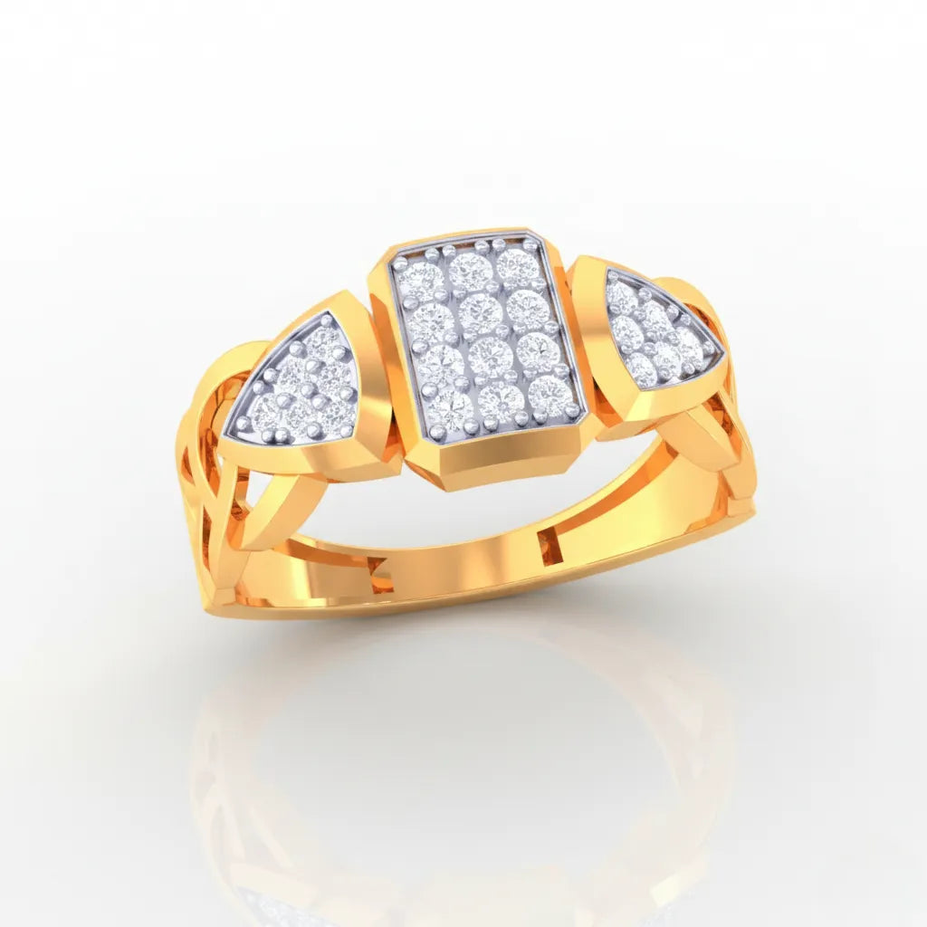Anvit Shield Block Panel Designer Ring imitation jewellery