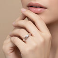 Two Tone Heart Diamond Style Ring