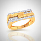 Anvit Layered Bar Pattern Designer Men’s Ring imitation jewellery