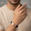 Anvit Gold Dual Circle Men’s Imitation Bracelet – Premium Modern Design imitation jewellery