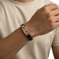Anvit Gold Geometric Maze Men’s Imitation Bracelet – Premium Modern Style imitation jewellery