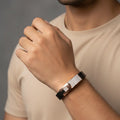 Anvit Gold Minimal Stone Plate Men’s Imitation Bracelet – Premium Elegant Style imitation jewellery