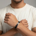 Anvit Gold Om Curve Center Men’s Imitation Bracelet – Premium Spiritual Style imitation jewellery