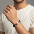 Anvit Gold Structured Link Men’s Imitation Bracelet – Premium Modern Style imitation jewellery